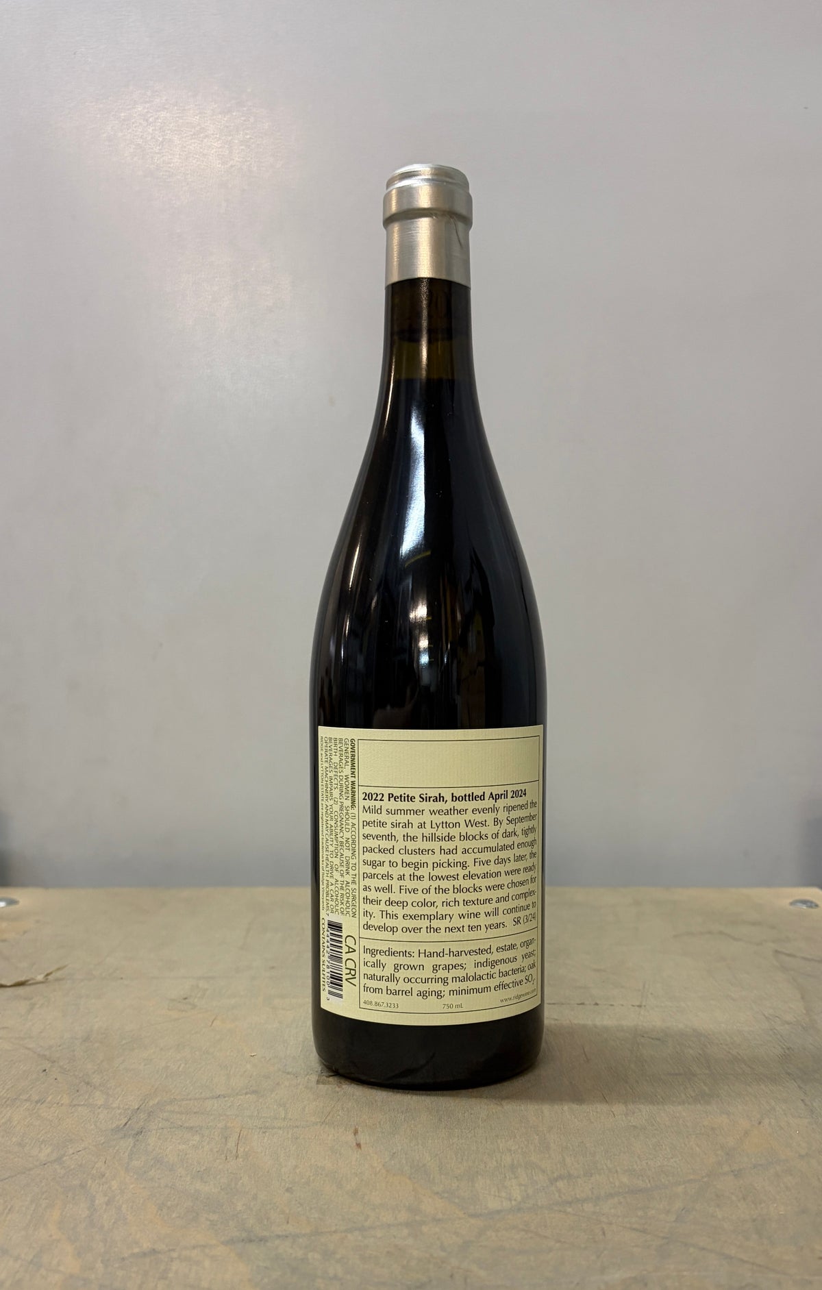 2022 Ridge Lytton Estate Petite Sirah