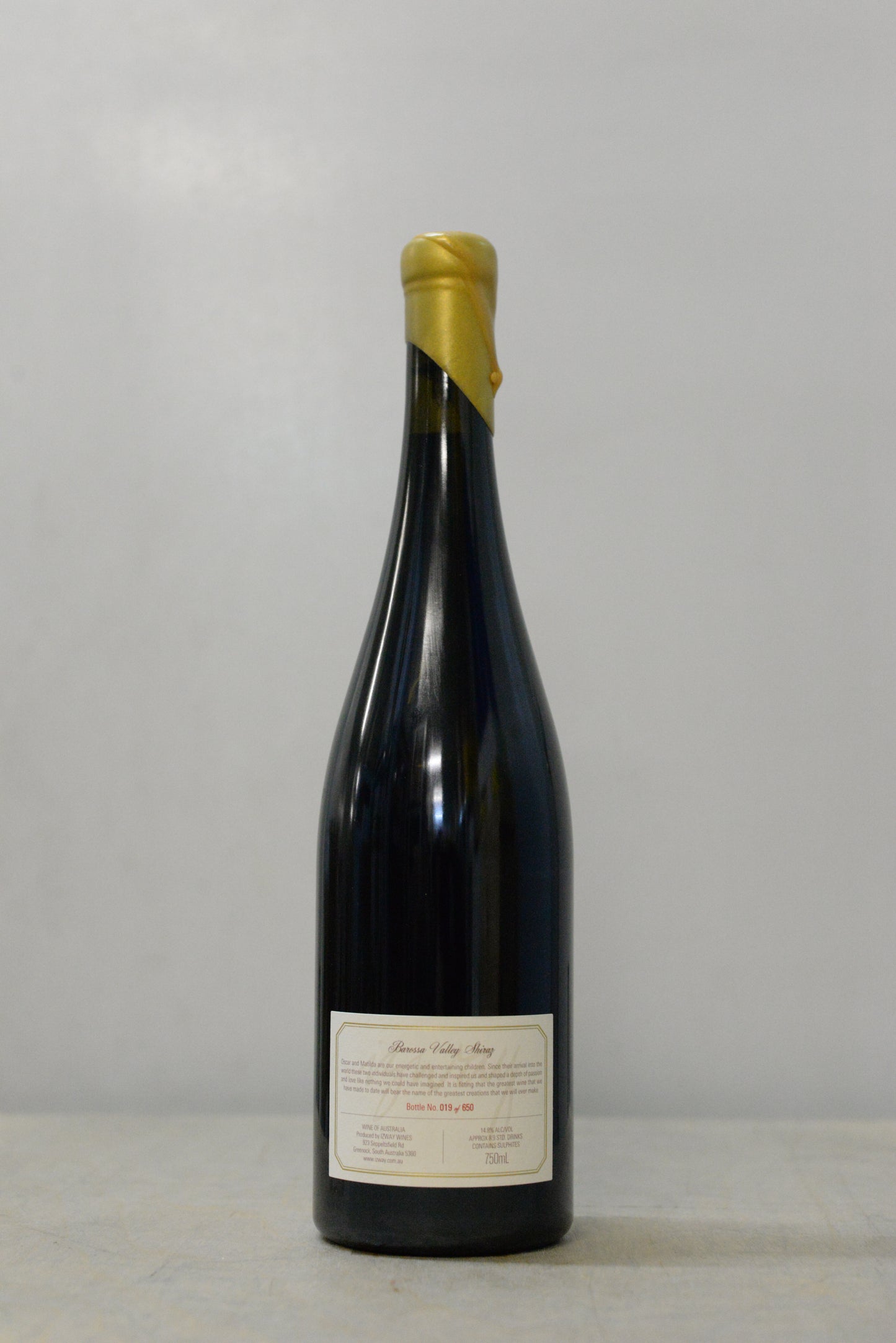 2019 Izway Wines Oscar & Matilda Shiraz
