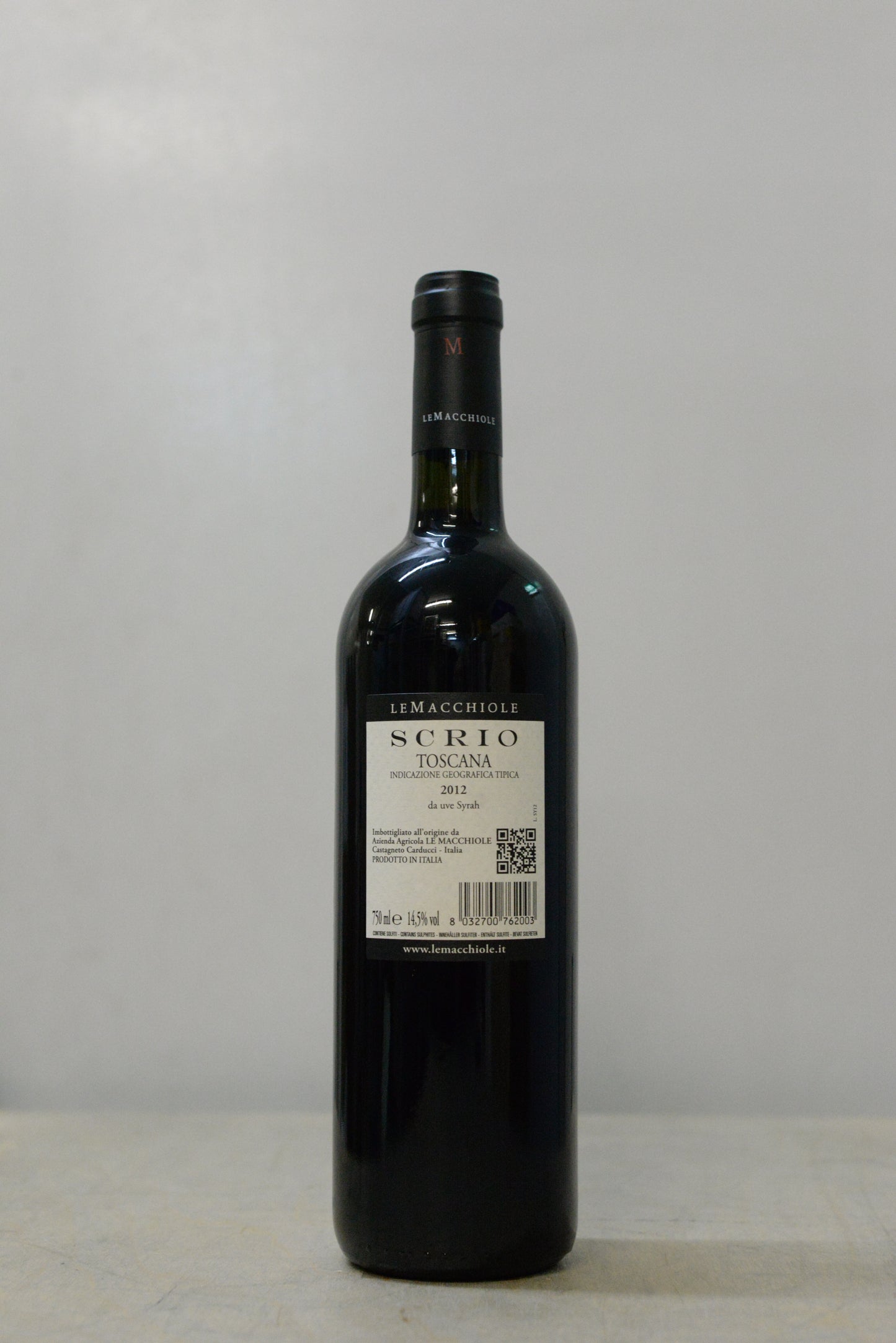 2012 Le Macchiole Scrio Rosso IGT