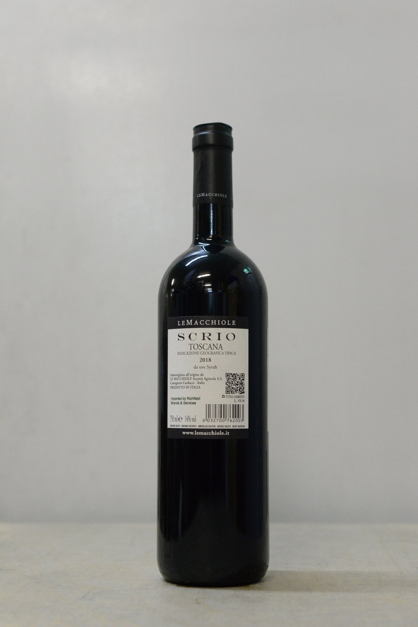 2018 Le Macchiole Scrio Rosso IGT