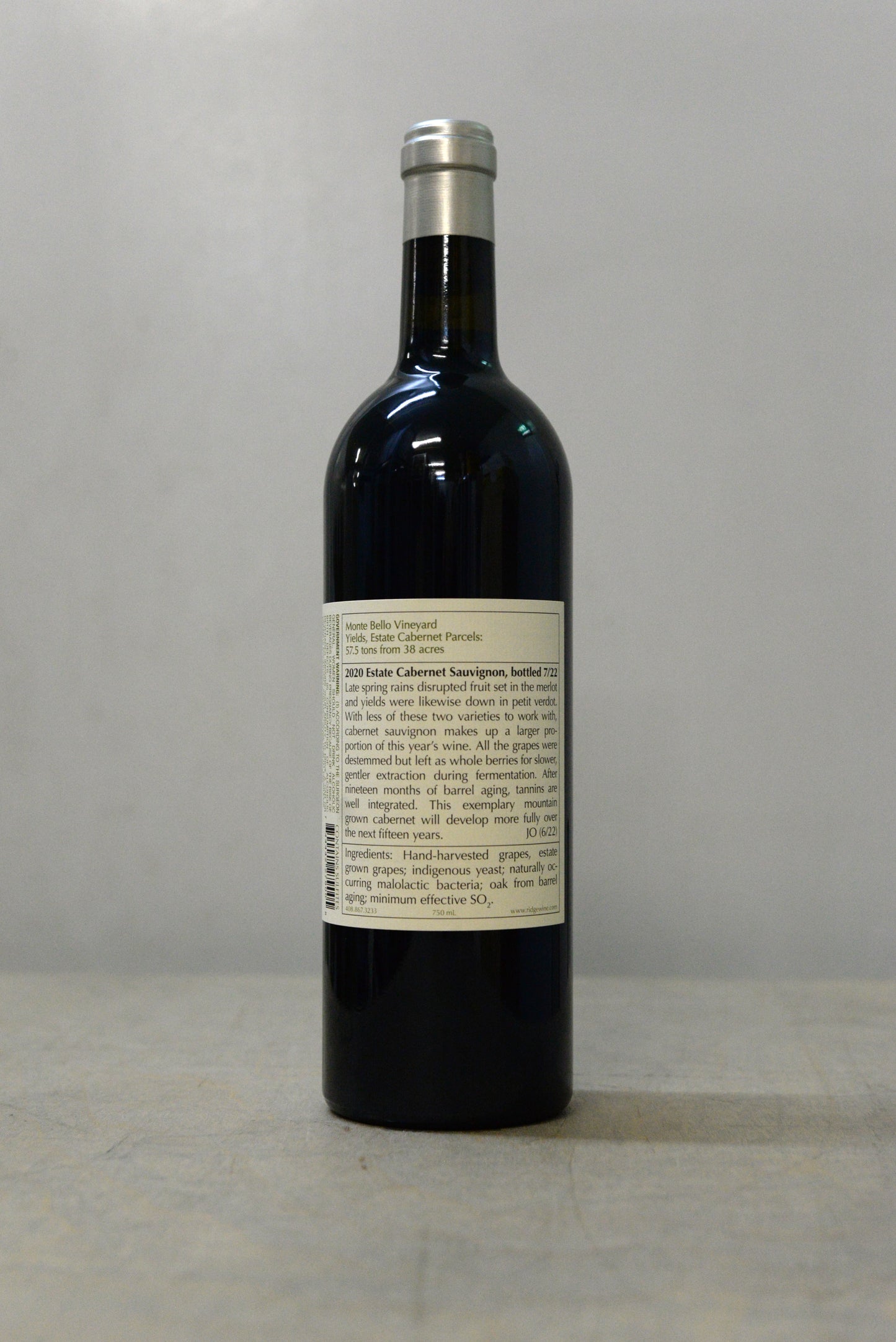 2020 Ridge Cabernet Sauvignon Estate