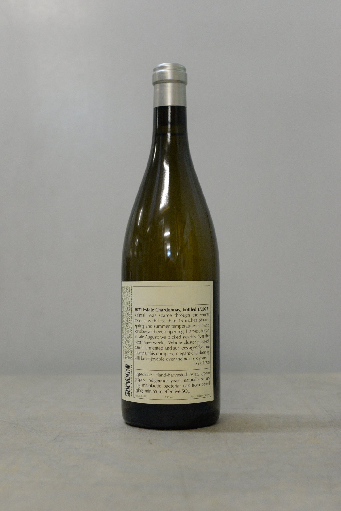 2021 Ridge Chardonnay Estate