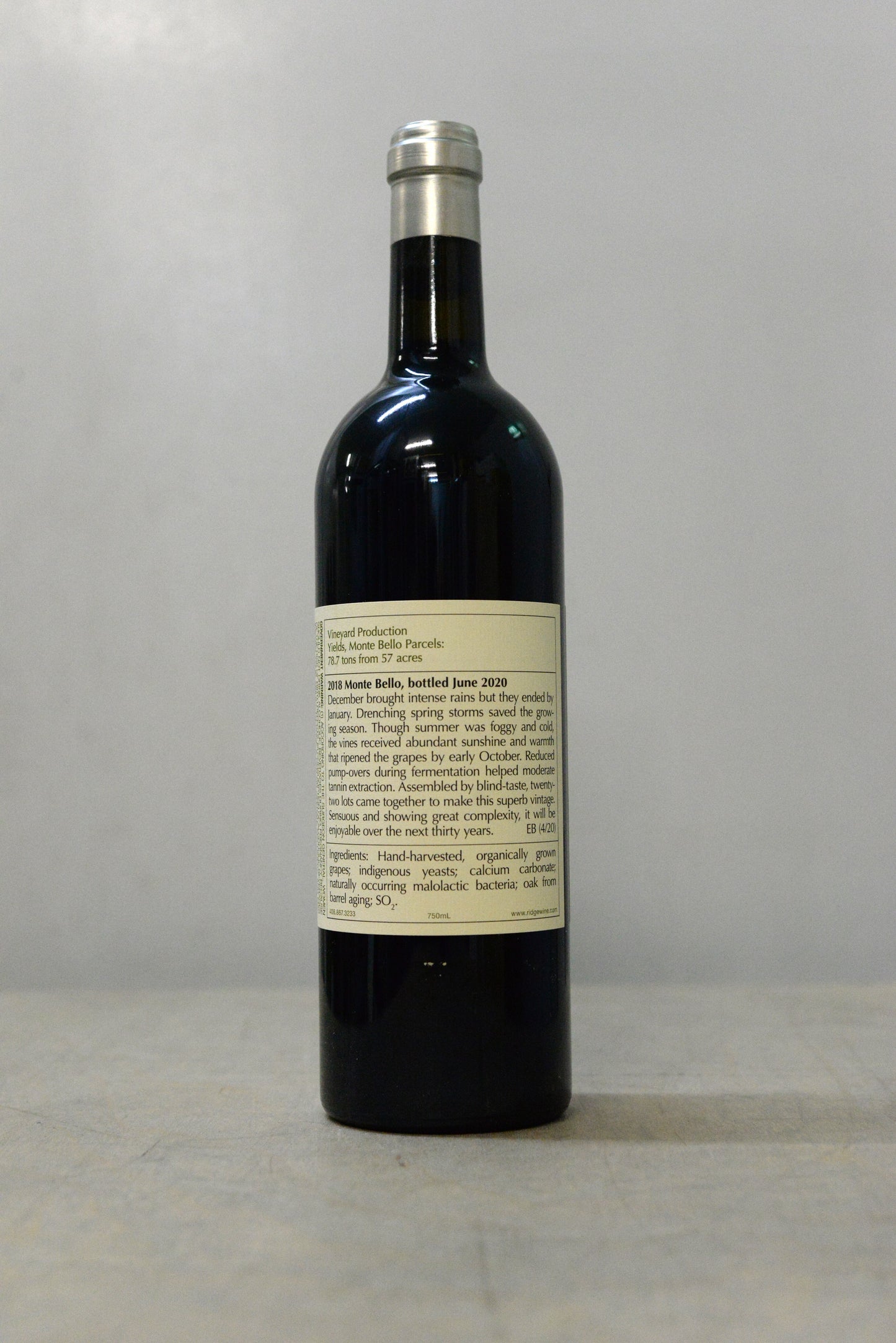 2018 Ridge Monte Bello