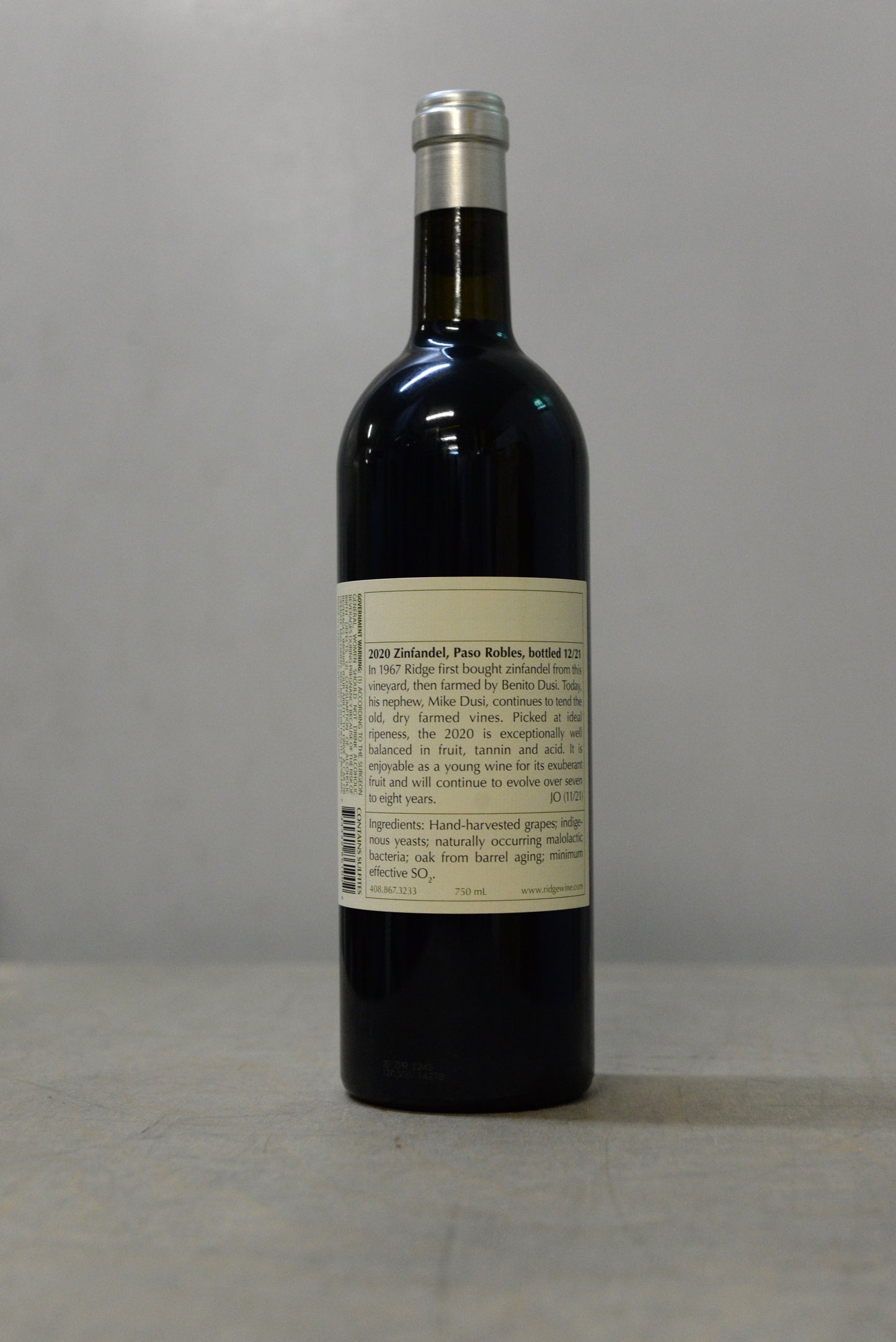 2020 Ridge Paso Robles Zinfandel