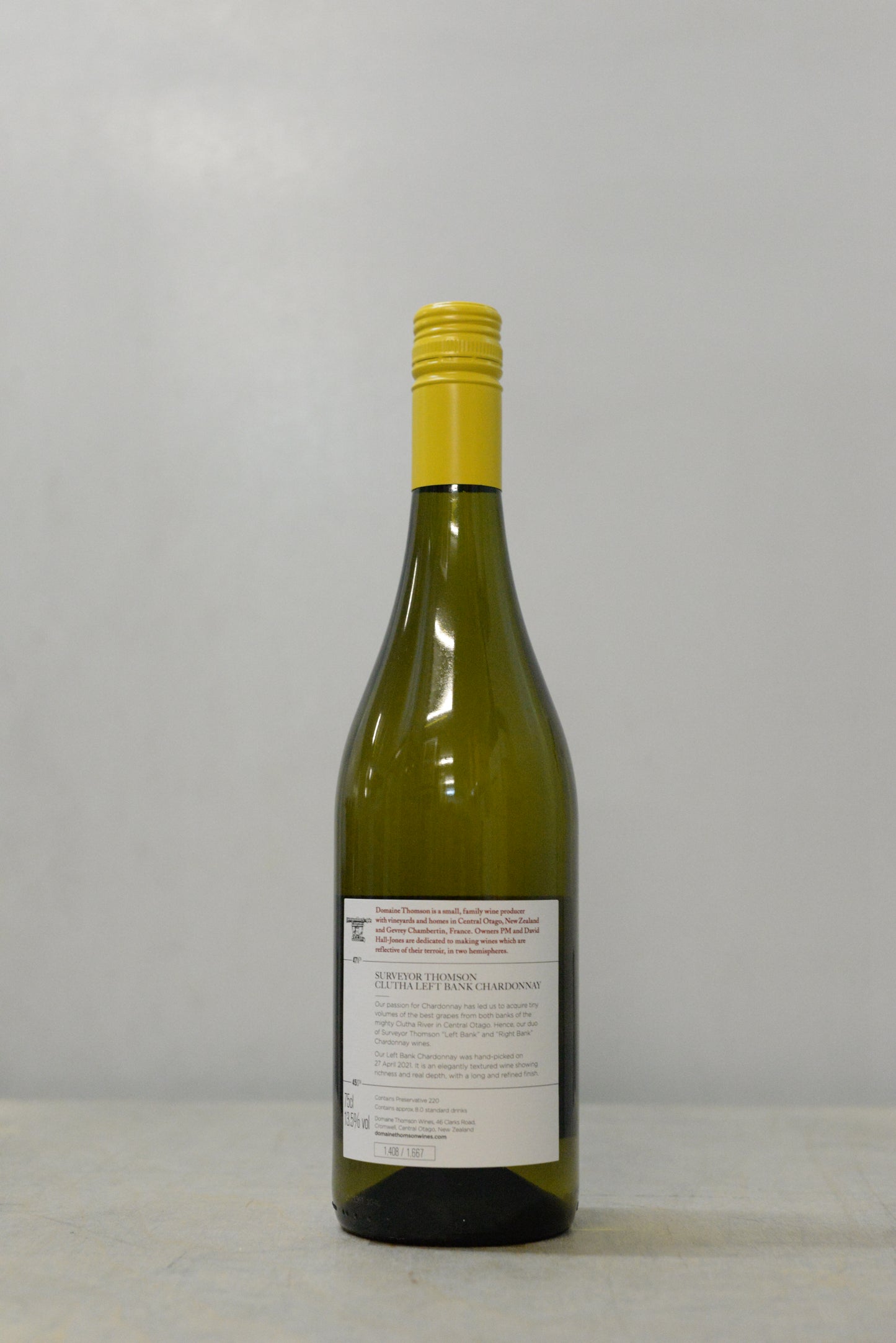 2021 Domaine Thomson Surveyor Thomson’ Clutha Left Bank Chardonnay