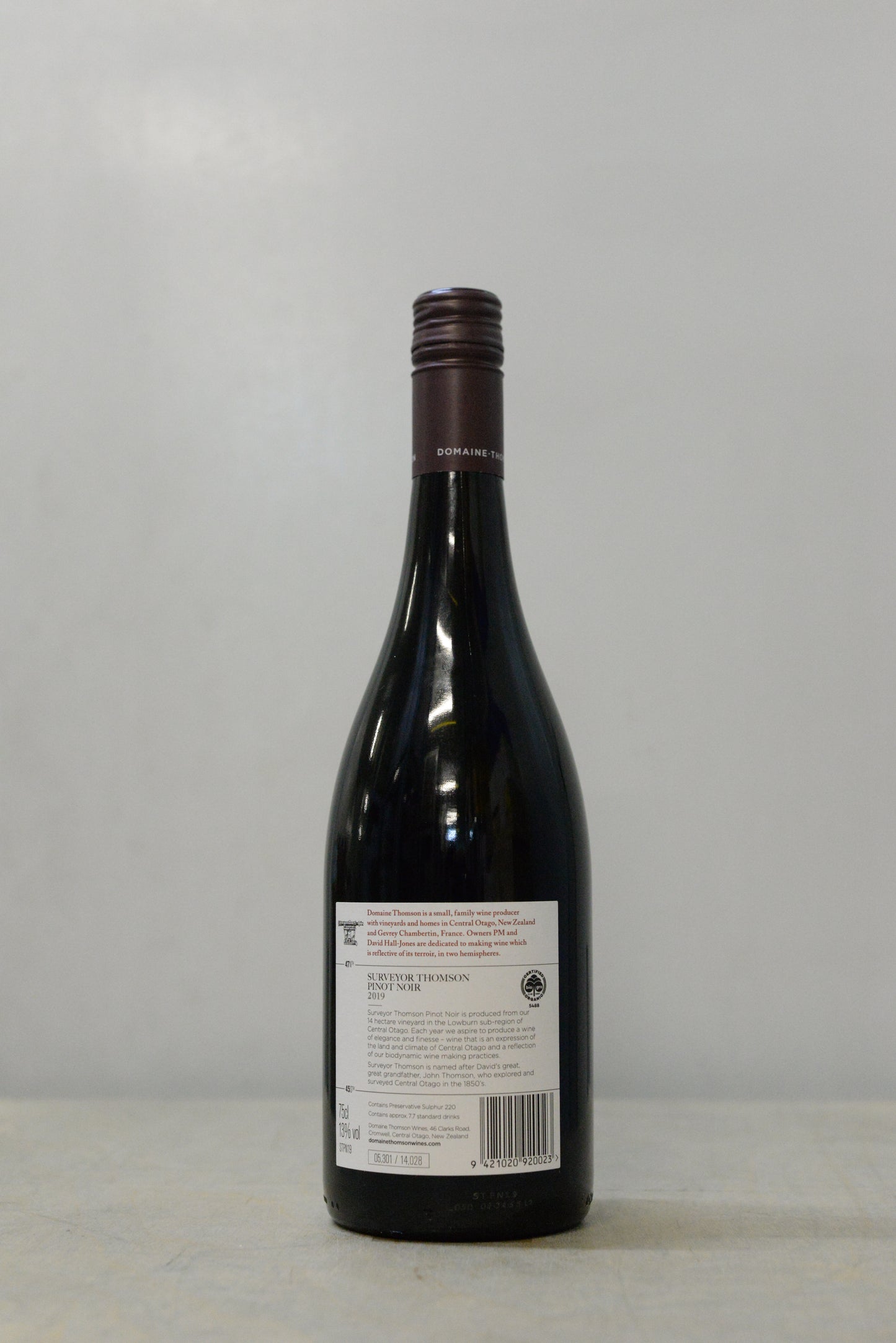 2019 Domaine Thomson Surveyor Thomson Pinot Noir