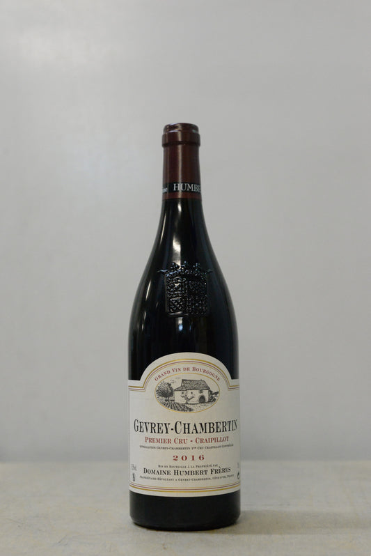 2016 Domaine Humbert Frères Gevrey-Chambertin 1er Cru “Craipillot”