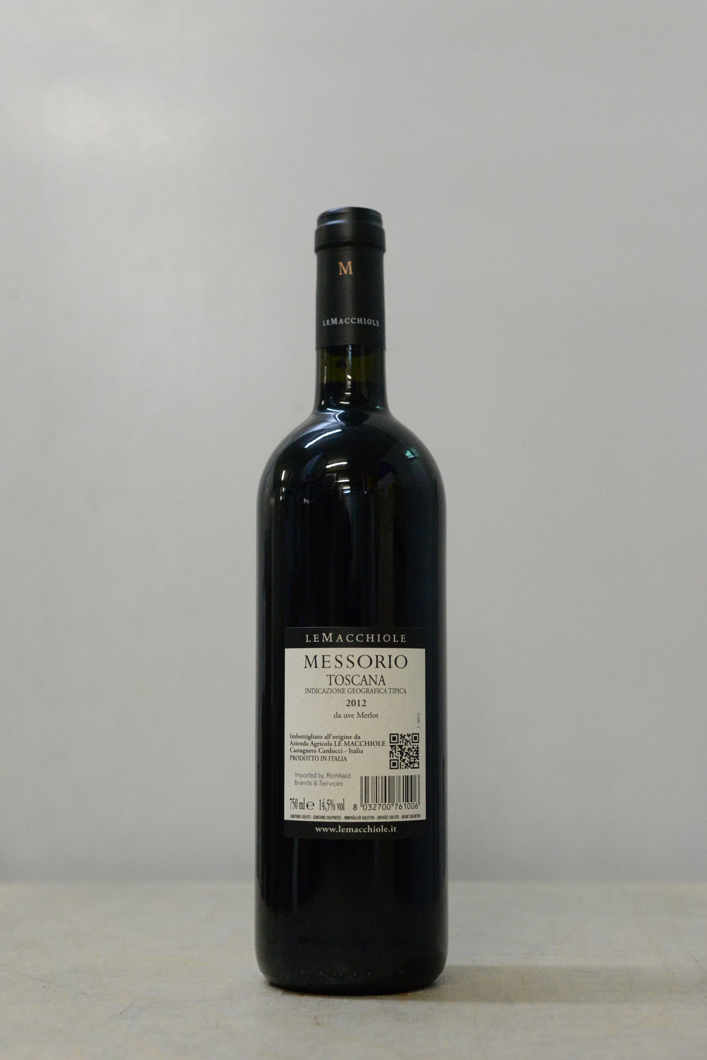 2012 Le Macchiole Messorio Rosso IGT