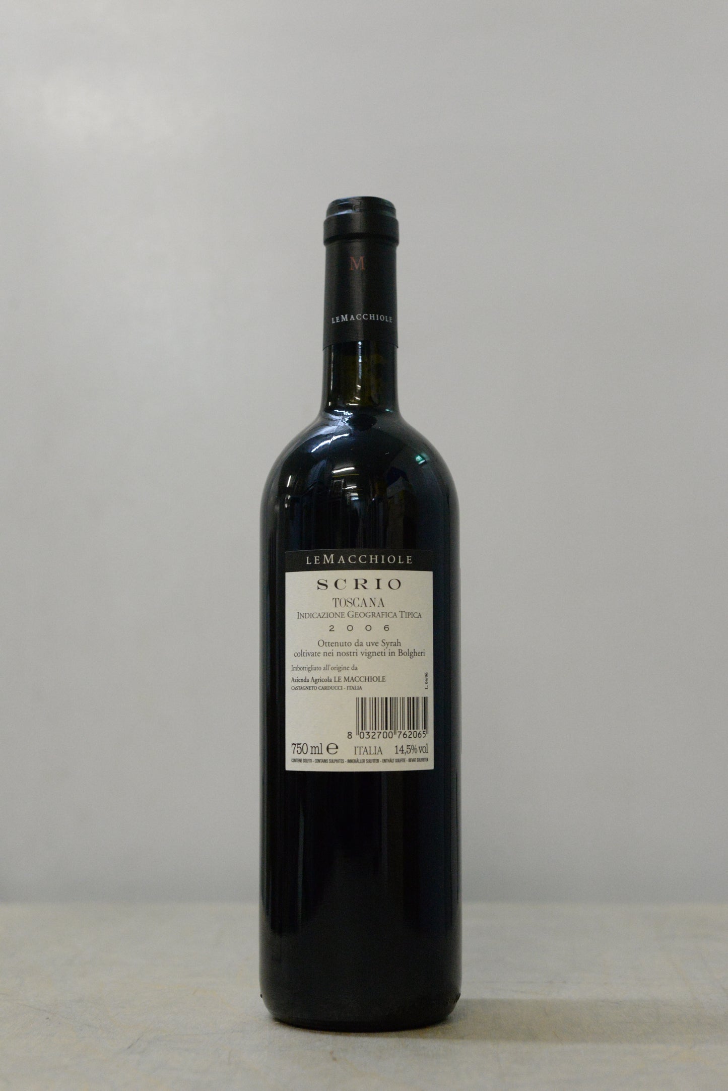 2006 Le Macchiole Scrio Rosso IGT