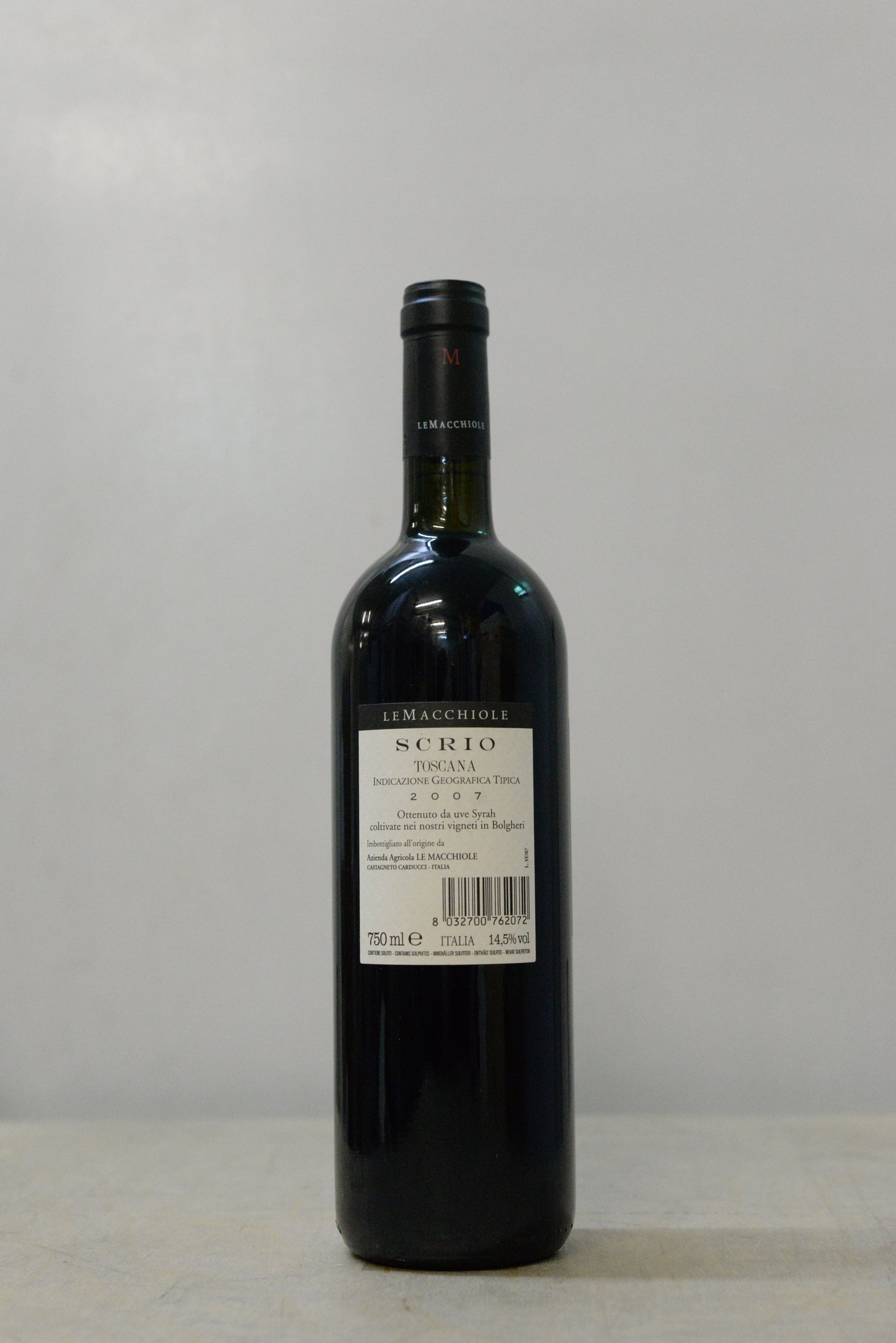 2007 Le Macchiole Scrio Rosso IGT