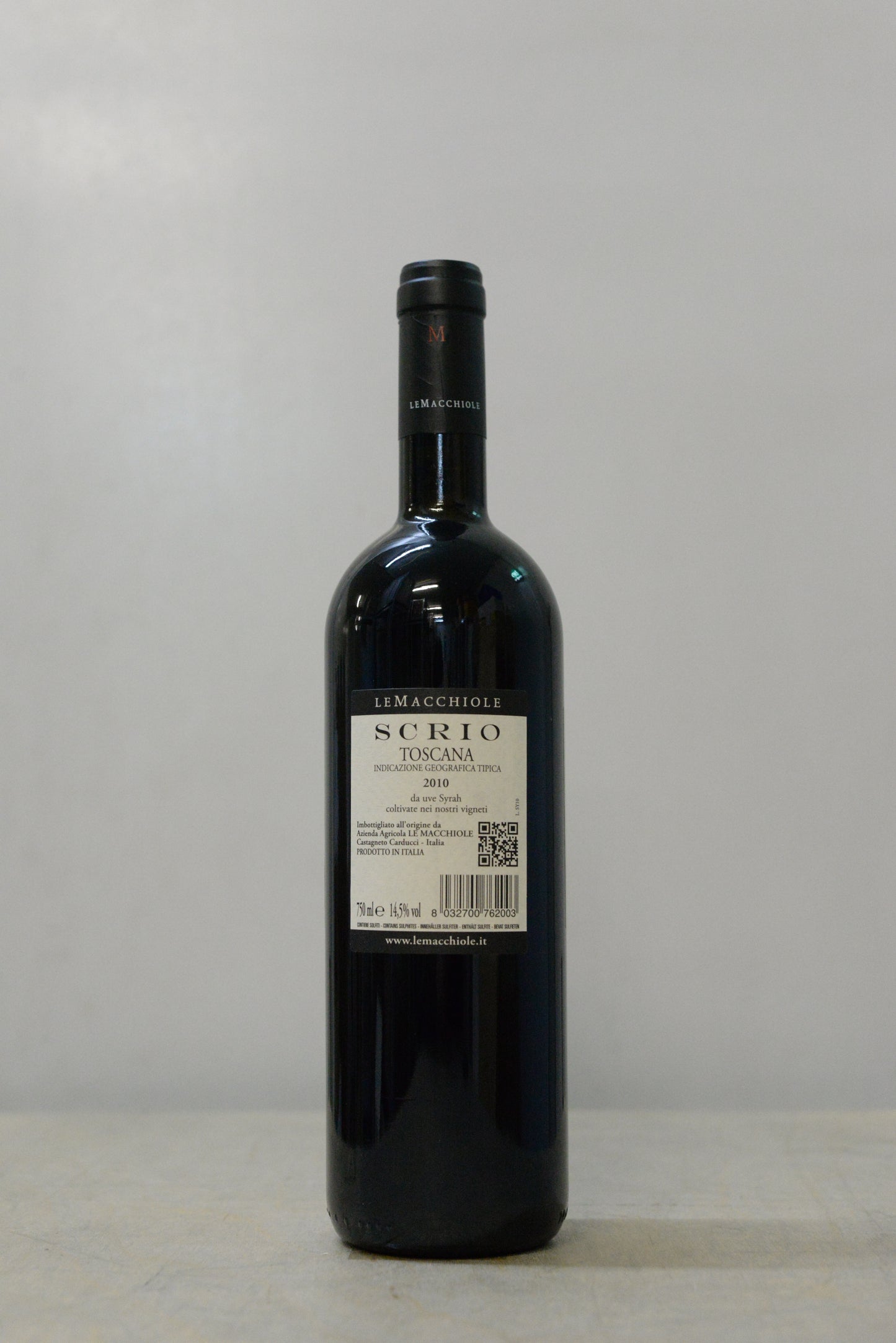 2010 Le Macchiole Scrio Rosso IGT