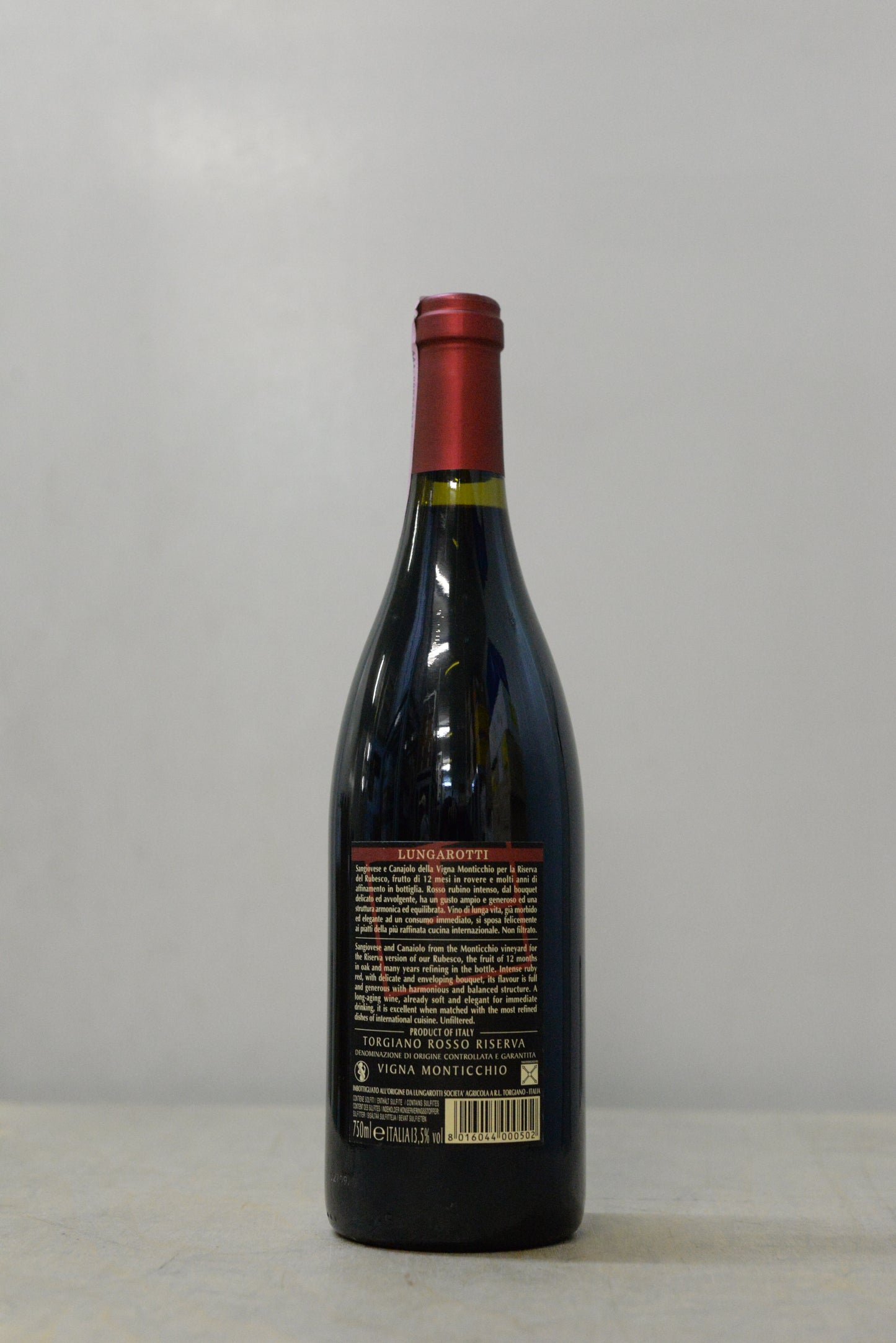 2004 Lungarotti Rosso di Torgiano DOCG Rubesco Riserva Vigna Monticchio