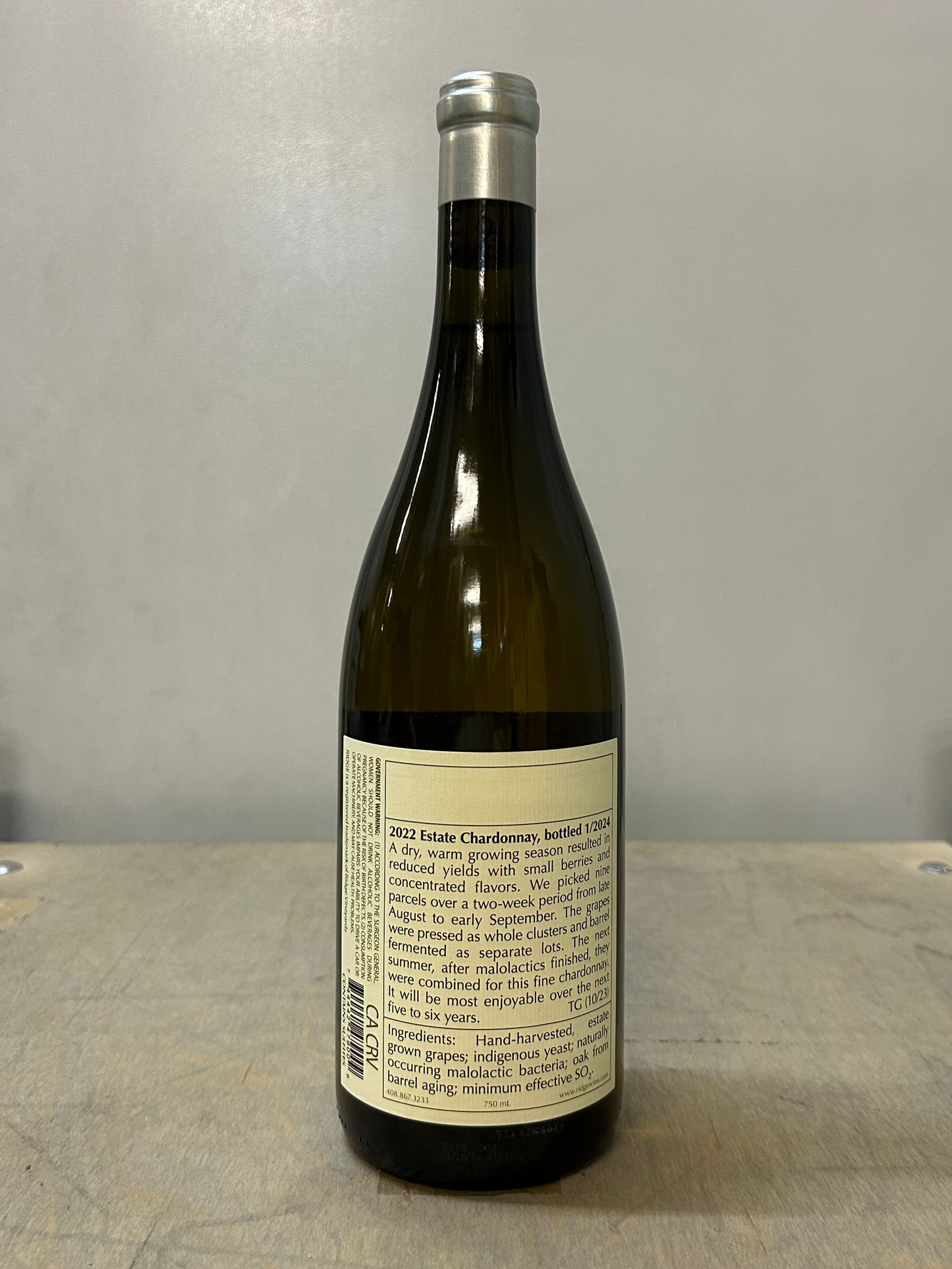 2022 Ridge Chardonnay Estate